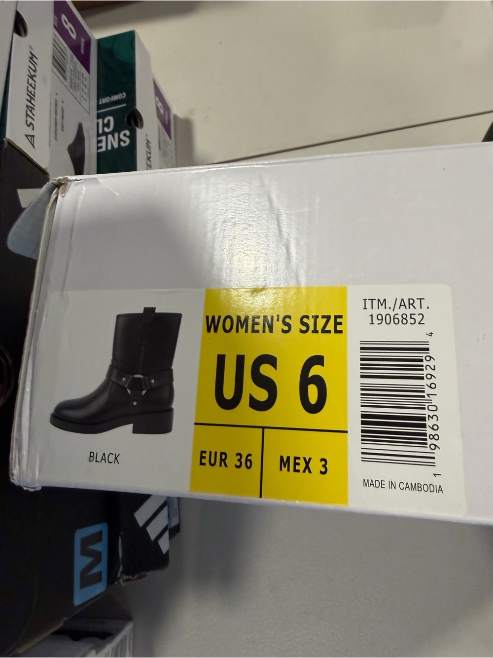 DV by Dolce Vita Women's Moto Mid-Calf Boots, Black PU Leather Size 6 M - Picture 4 of 4